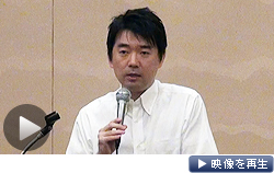 大阪維新の会の全体会合で橋下大阪市長は国政進出を正式に表明した（８日、大阪市）
